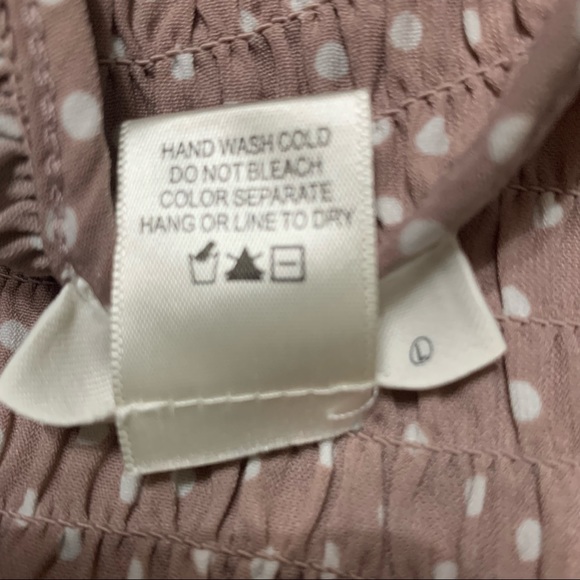 Urban Romantics Dusty Rose Pink Polka Dot Blouse L - Picture 4 of 5